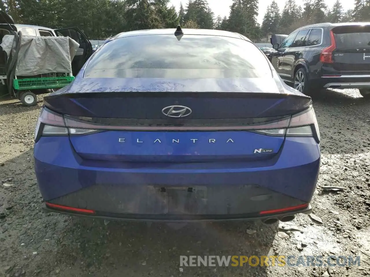 6 fotografías del automóvil dañado KMHLR4AFXNU241122 HYUNDAI ELANTRA 2022
