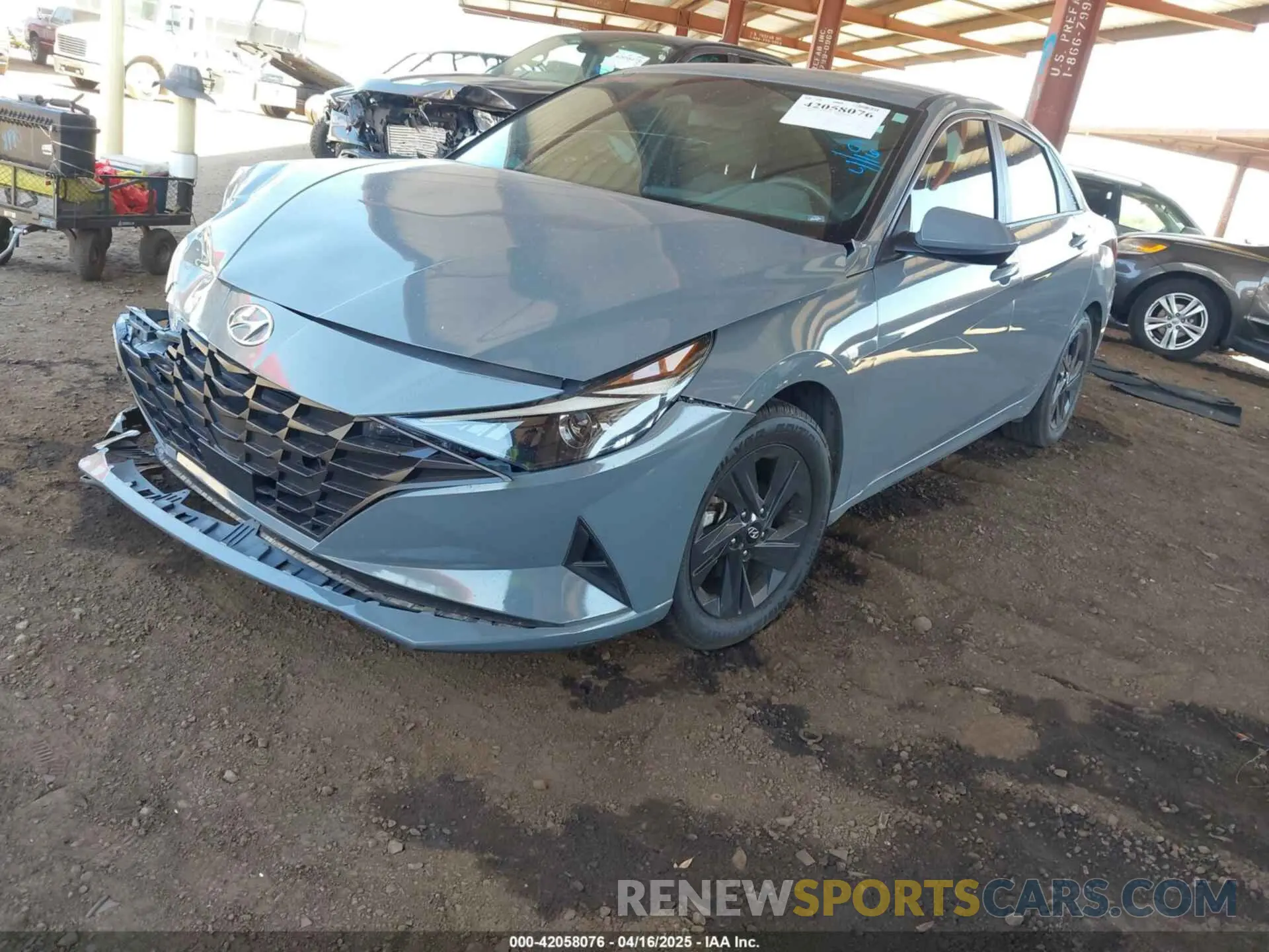 2 fotografías del automóvil dañado KMHLS4AG6NU216943 HYUNDAI ELANTRA 2022