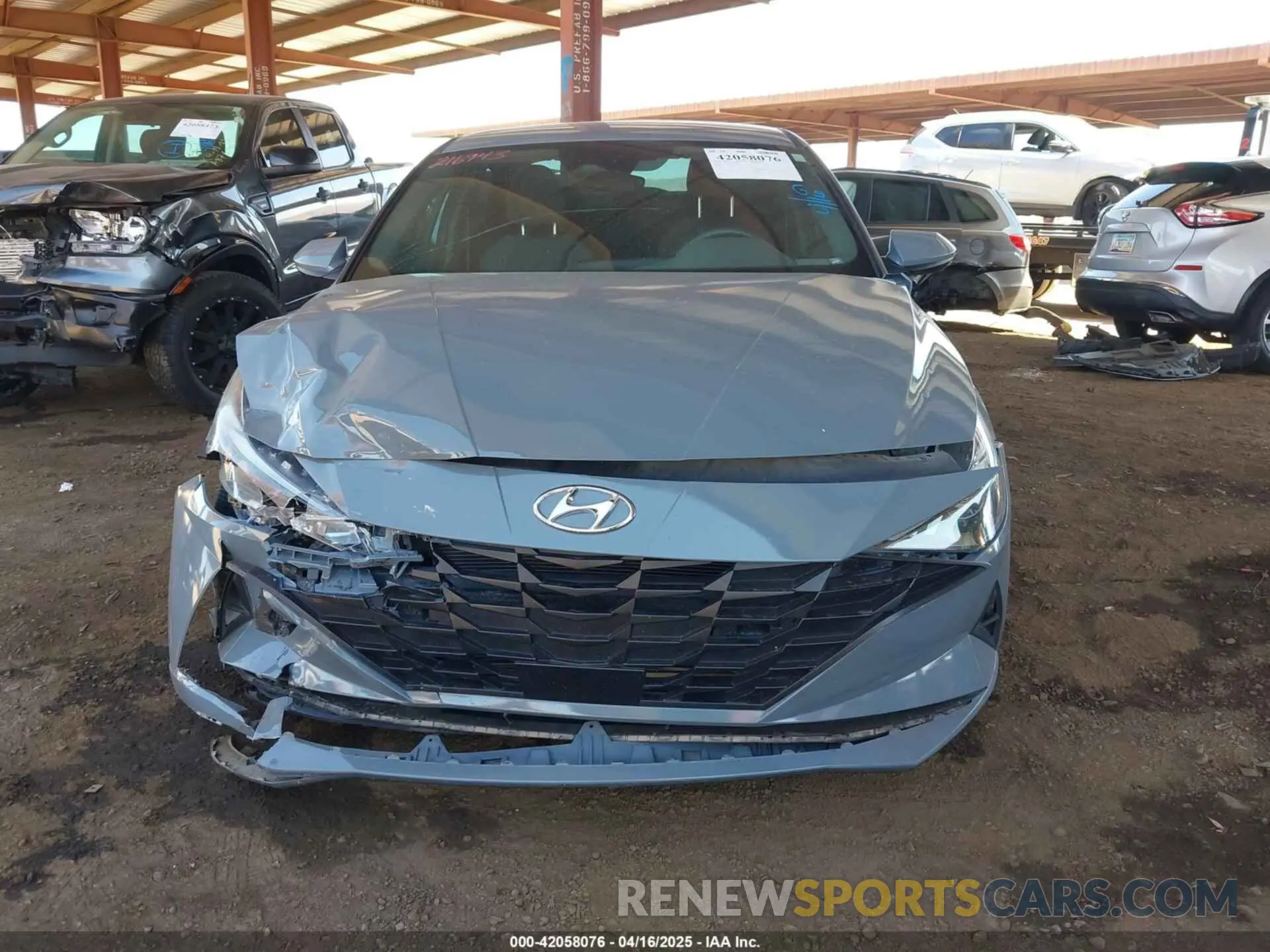 6 fotografías del automóvil dañado KMHLS4AG6NU216943 HYUNDAI ELANTRA 2022