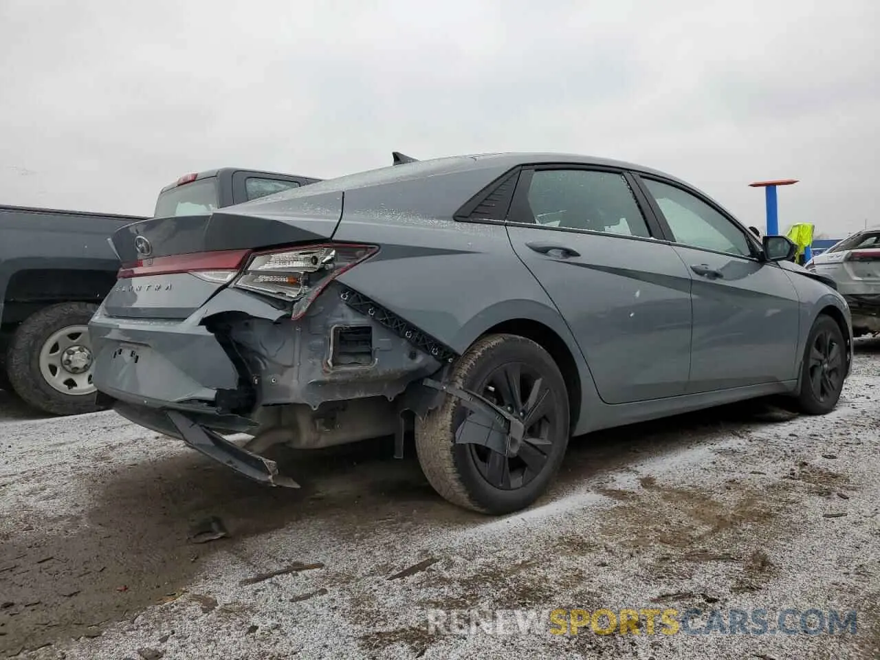 3 fotografías del automóvil dañado KMHLS4AG8NU264234 HYUNDAI ELANTRA 2022