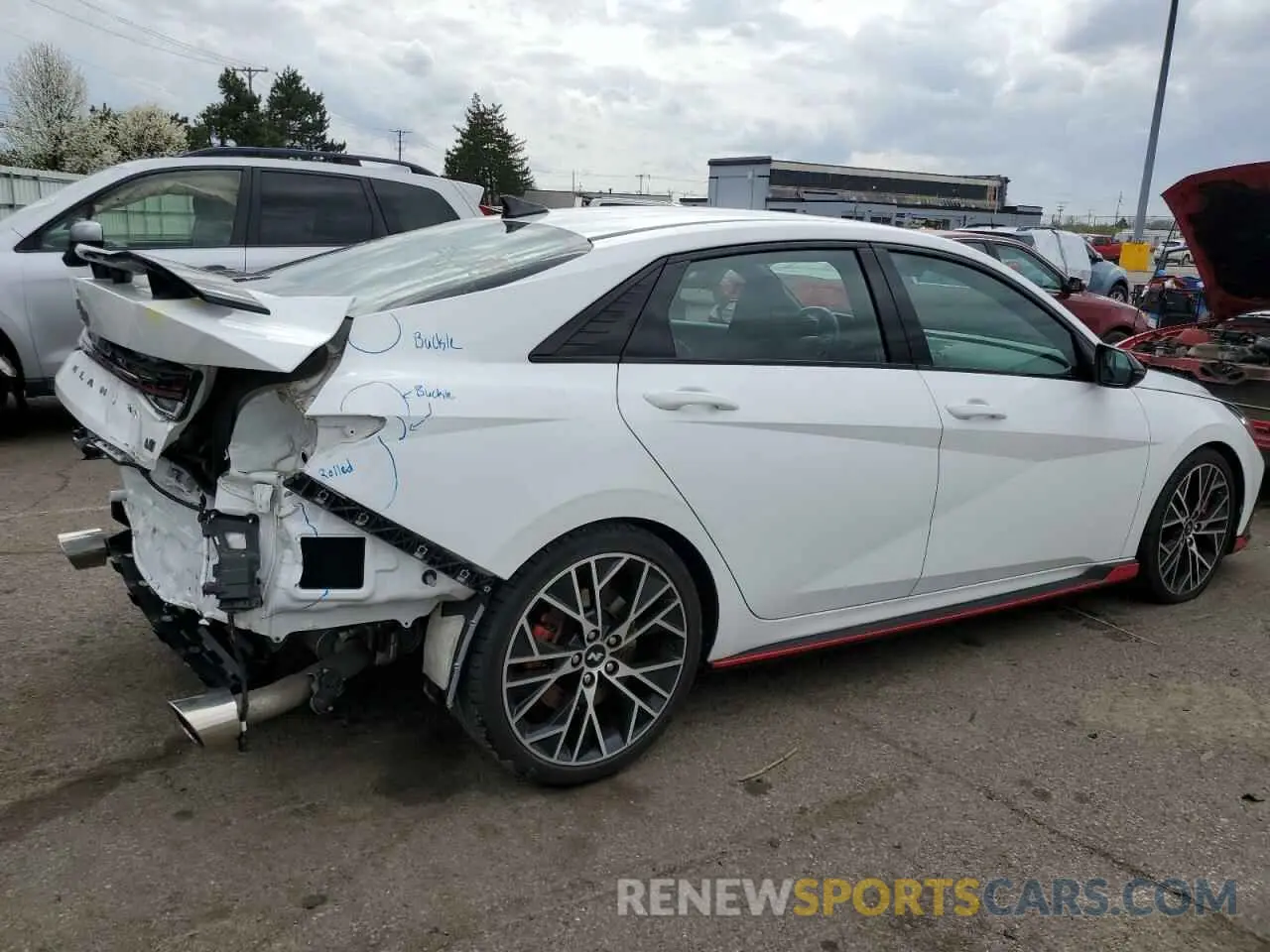 3 fotografías del automóvil dañado KMHLW4AK8NU005395 HYUNDAI ELANTRA 2022