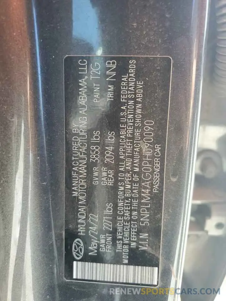 12 fotografías del automóvil dañado 5NPLM4AG0PH090090 HYUNDAI ELANTRA 2023
