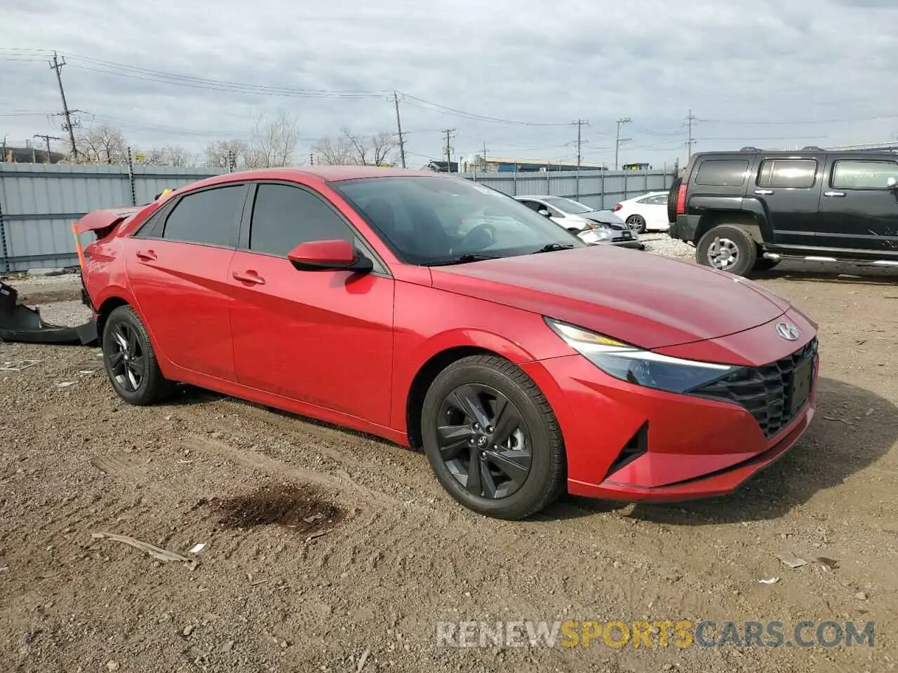4 fotografías del automóvil dañado 5NPLM4AG3PH103981 HYUNDAI ELANTRA 2023