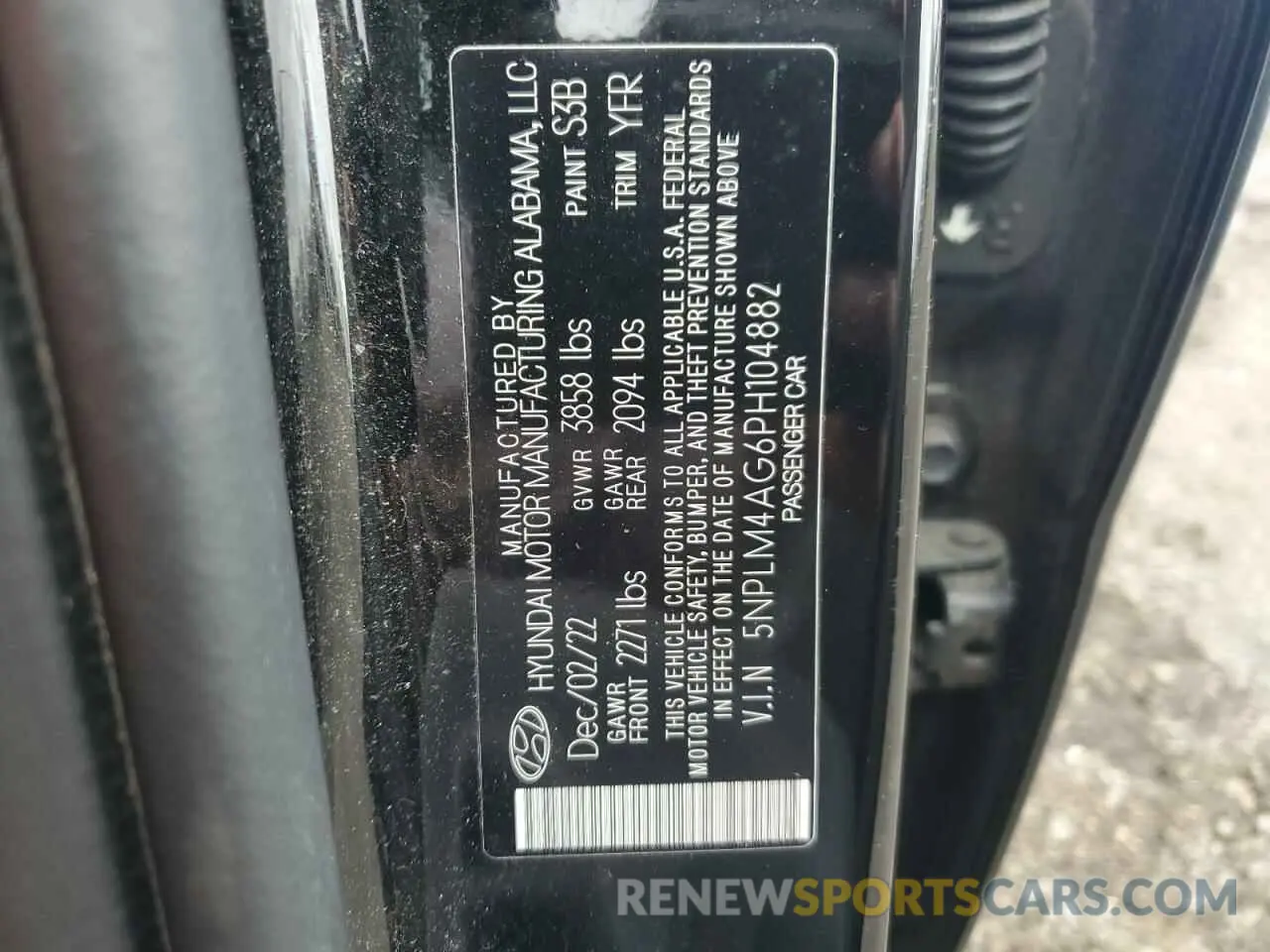 13 fotografías del automóvil dañado 5NPLM4AG6PH104882 HYUNDAI ELANTRA 2023