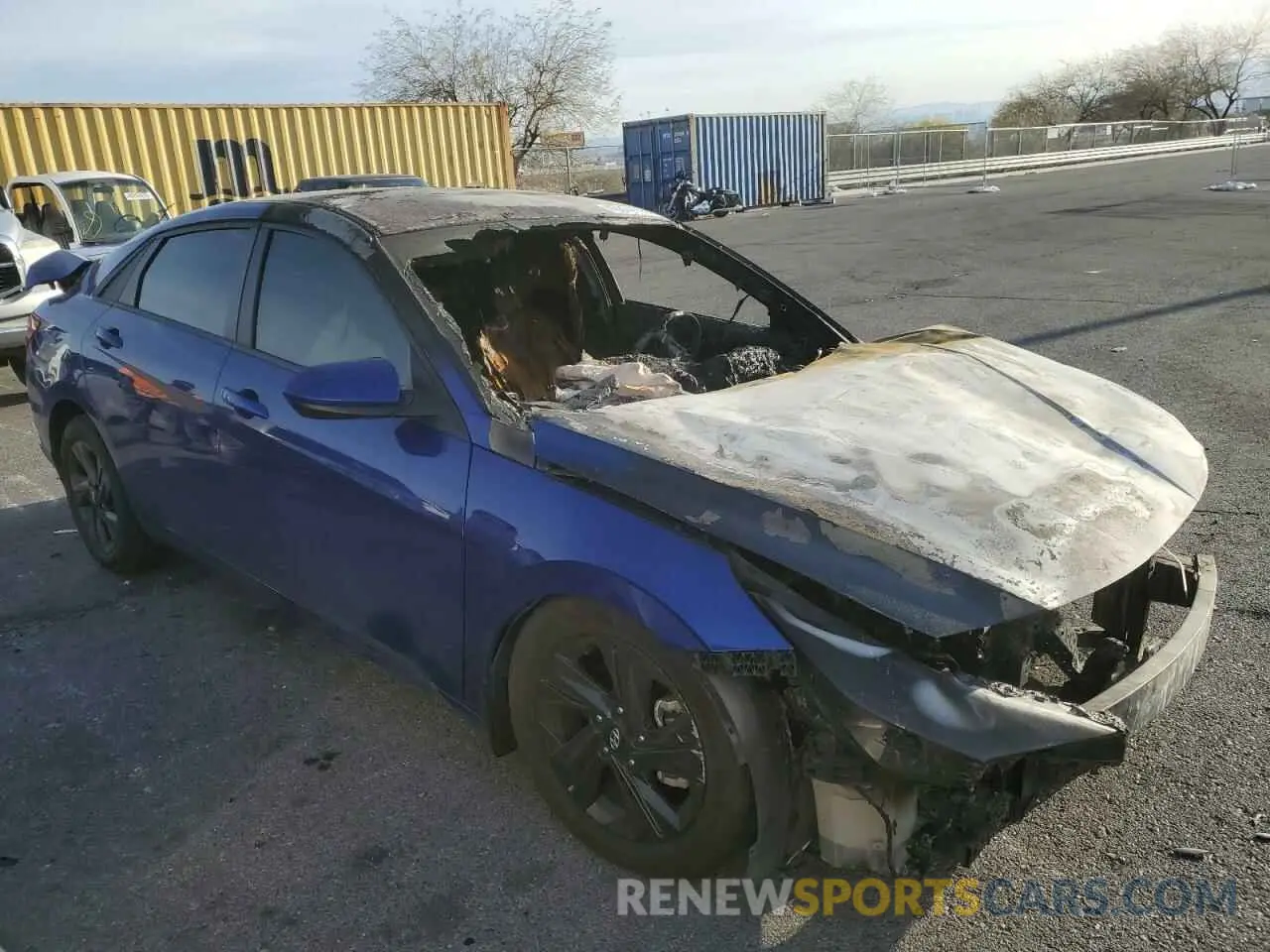 4 fotografías del automóvil dañado 5NPLM4AG7PH092855 HYUNDAI ELANTRA 2023