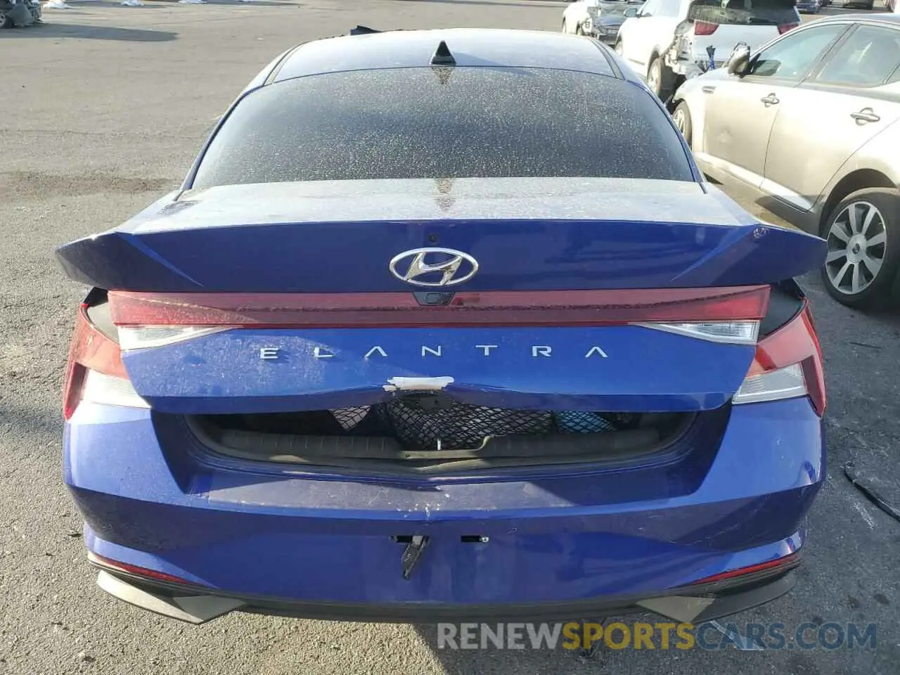 6 fotografías del automóvil dañado 5NPLM4AG7PH092855 HYUNDAI ELANTRA 2023