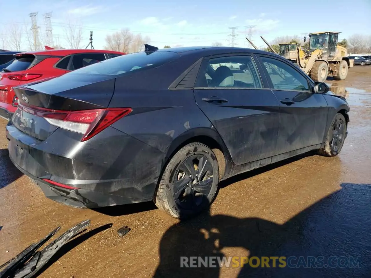 3 fotografías del automóvil dañado 5NPLM4AG9PH101443 HYUNDAI ELANTRA 2023