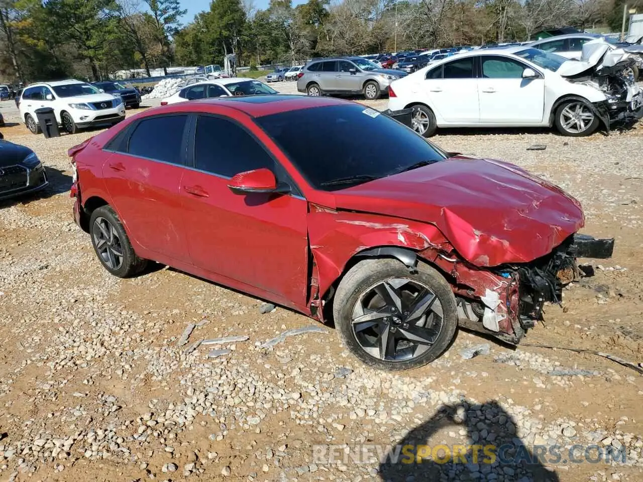 4 fotografías del automóvil dañado 5NPLP4AG1PH111567 HYUNDAI ELANTRA 2023