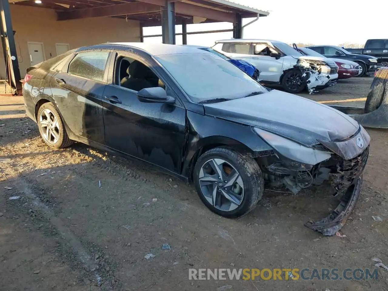 4 fotografías del automóvil dañado 5NPLS4AG3PH102626 HYUNDAI ELANTRA 2023
