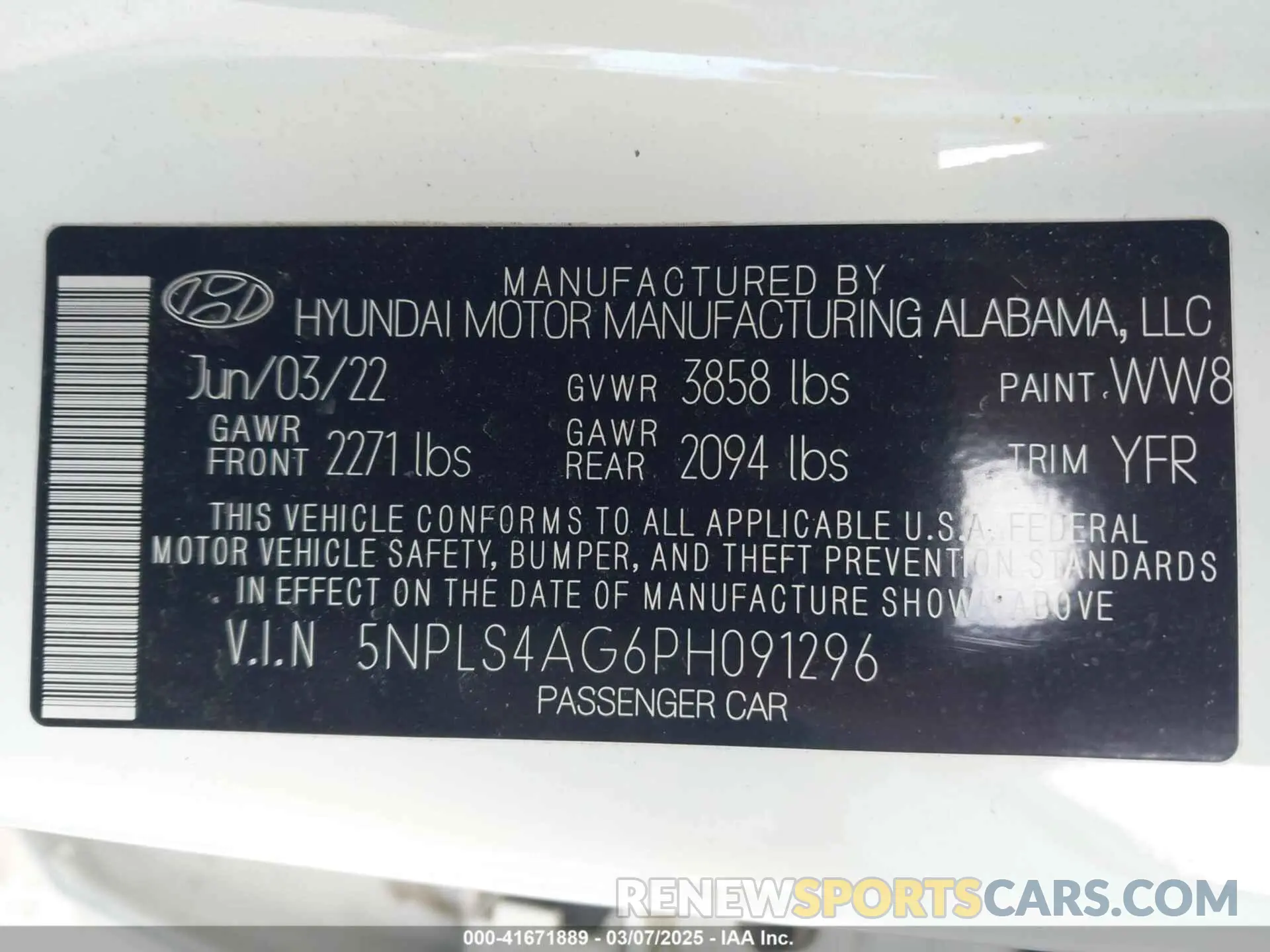 9 fotografías del automóvil dañado 5NPLS4AG6PH091296 HYUNDAI ELANTRA 2023