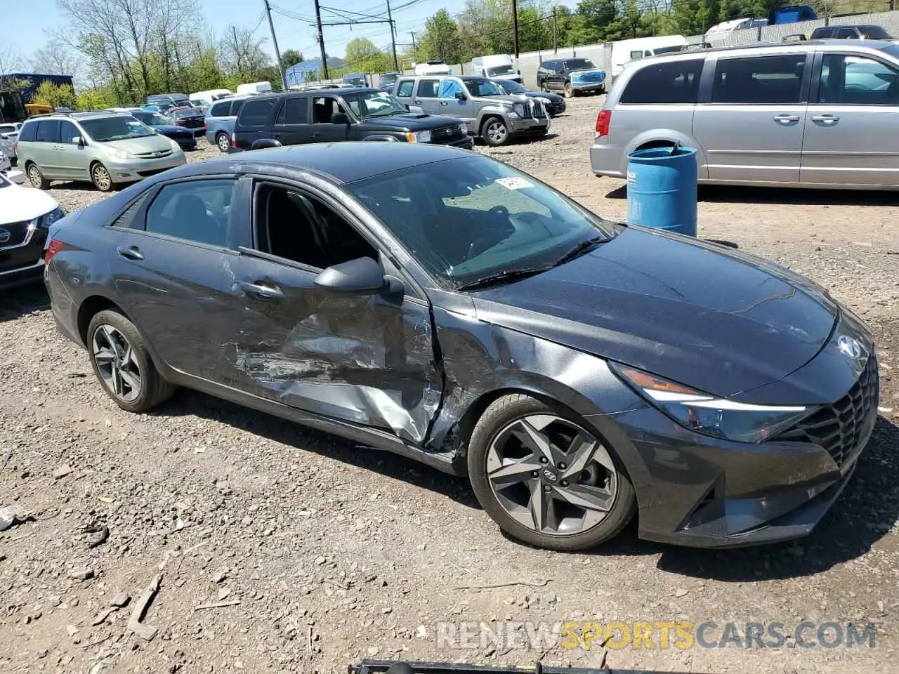 4 fotografías del automóvil dañado 5NPLS4AG8PH098296 HYUNDAI ELANTRA 2023