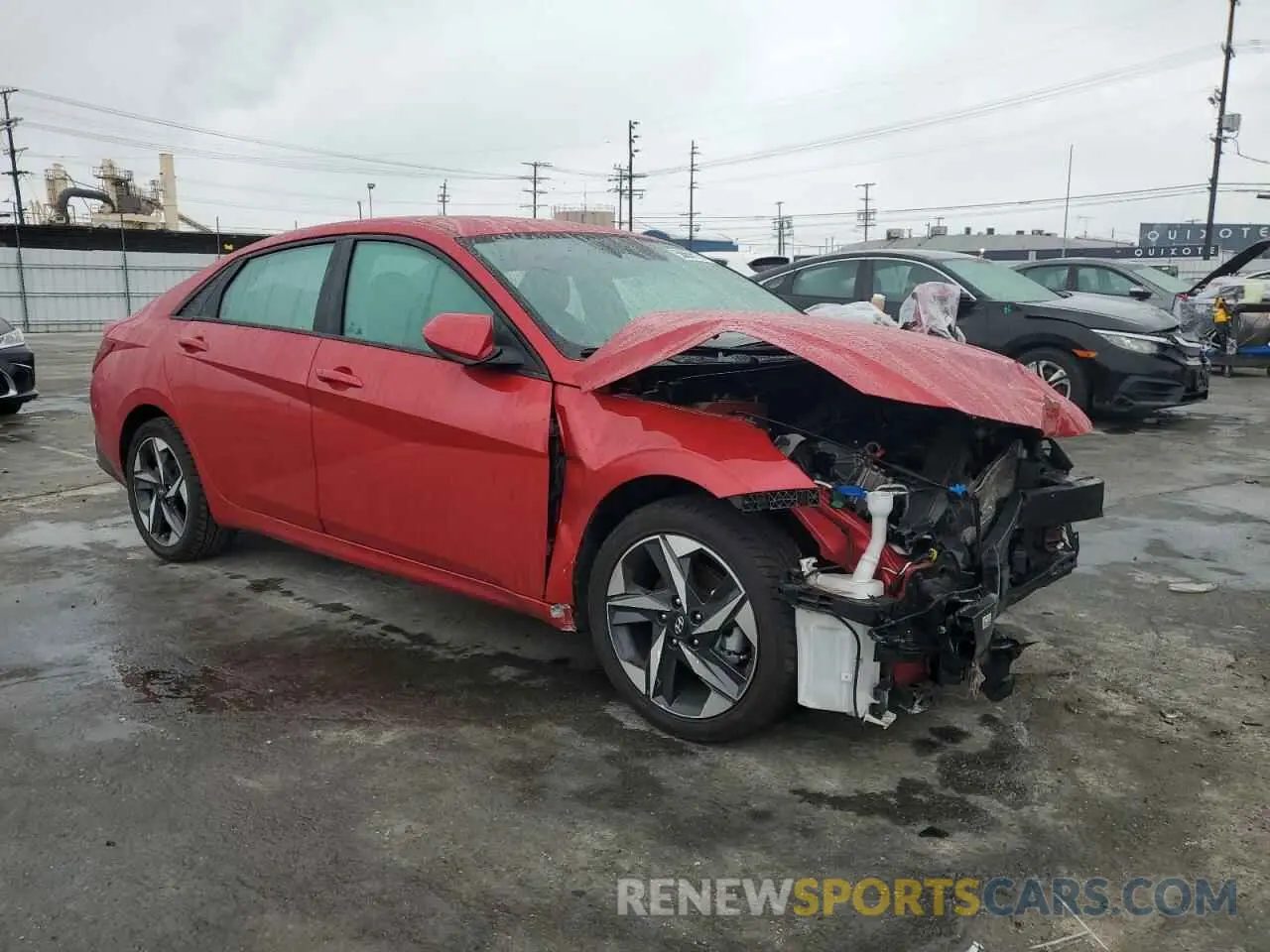 4 fotografías del automóvil dañado 5NPLS4AGXPH106480 HYUNDAI ELANTRA 2023