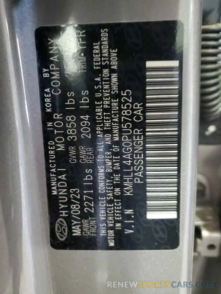 12 fotografías del automóvil dañado KMHLL4AG0PU578525 HYUNDAI ELANTRA 2023