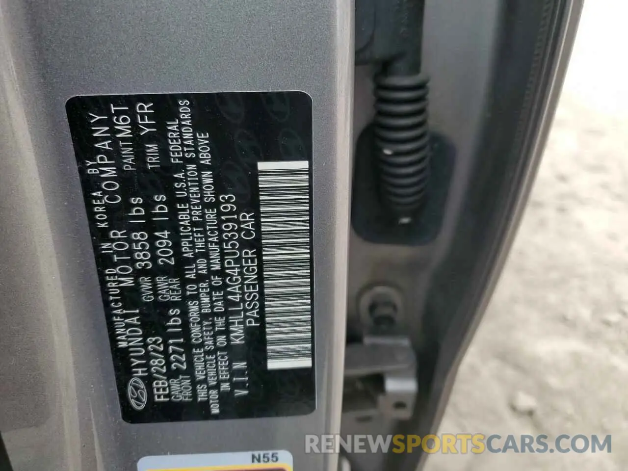 13 fotografías del automóvil dañado KMHLL4AG4PU539193 HYUNDAI ELANTRA 2023