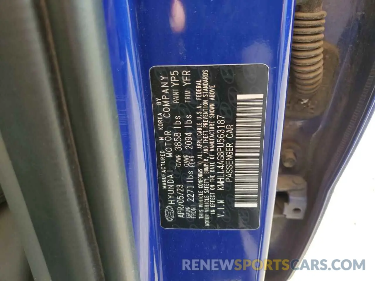 14 fotografías del automóvil dañado KMHLL4AG8PU563187 HYUNDAI ELANTRA 2023