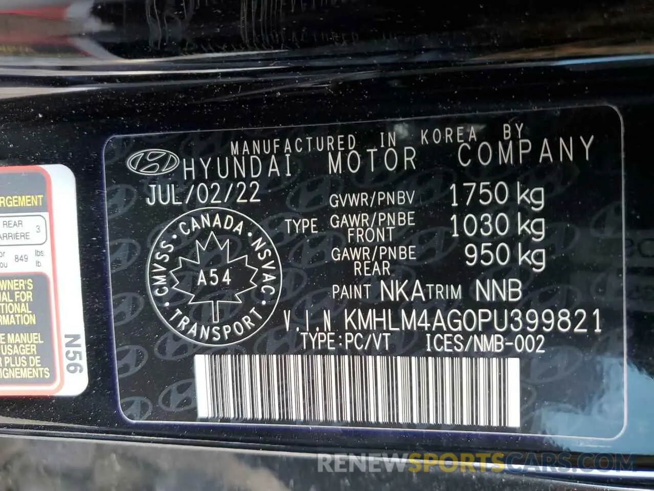 13 fotografías del automóvil dañado KMHLM4AG0PU399821 HYUNDAI ELANTRA 2023