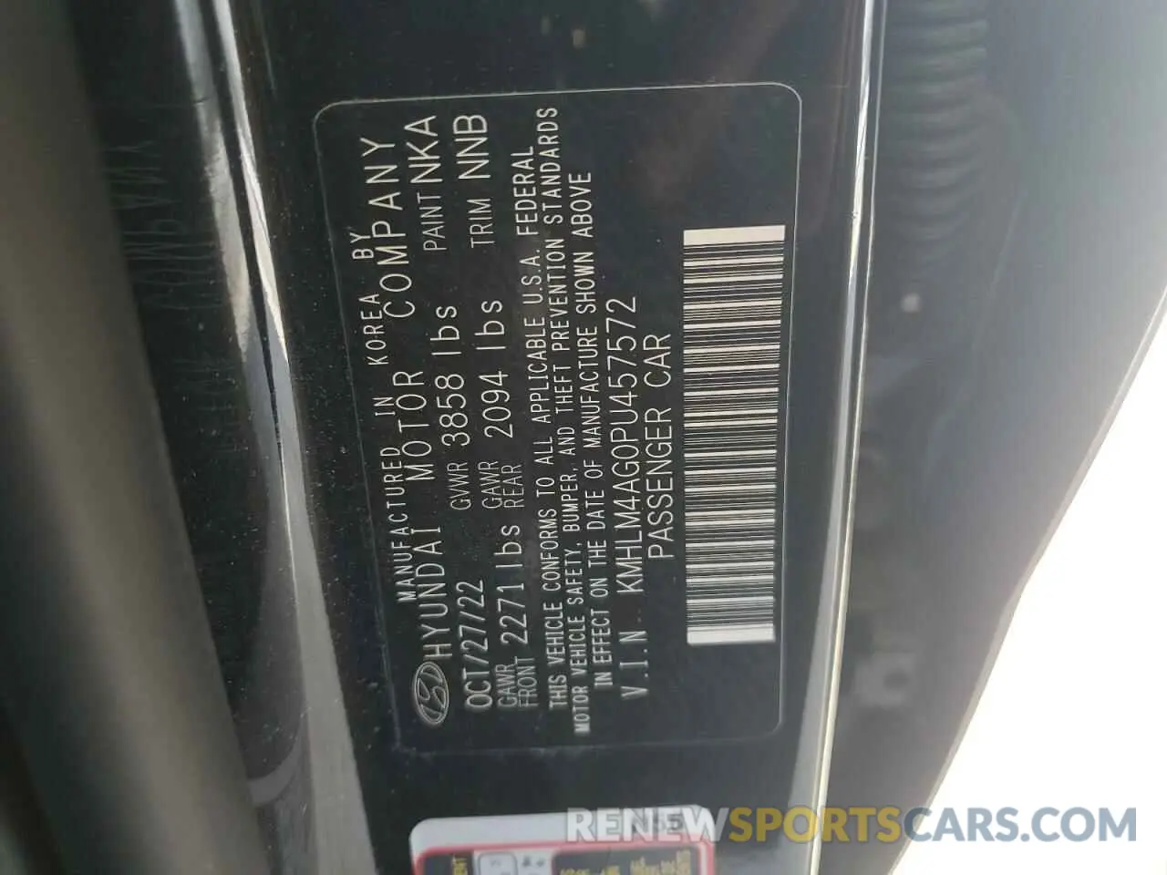 12 fotografías del automóvil dañado KMHLM4AG0PU457572 HYUNDAI ELANTRA 2023