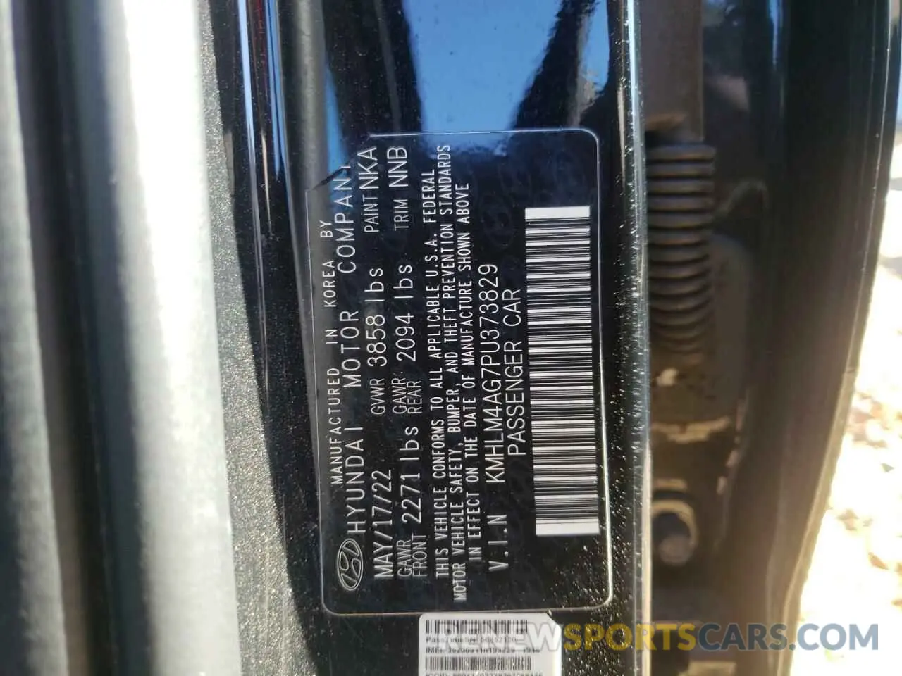 14 fotografías del automóvil dañado KMHLM4AG7PU373829 HYUNDAI ELANTRA 2023