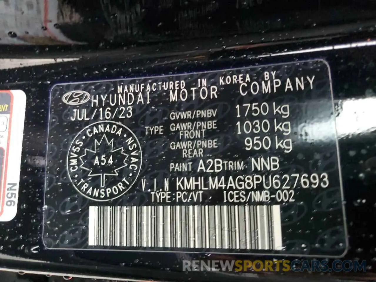12 fotografías del automóvil dañado KMHLM4AG8PU627693 HYUNDAI ELANTRA 2023