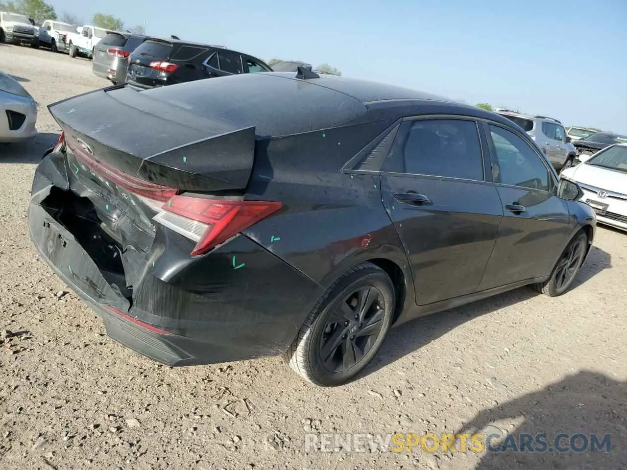 3 fotografías del automóvil dañado KMHLM4AJ6PU076952 HYUNDAI ELANTRA 2023