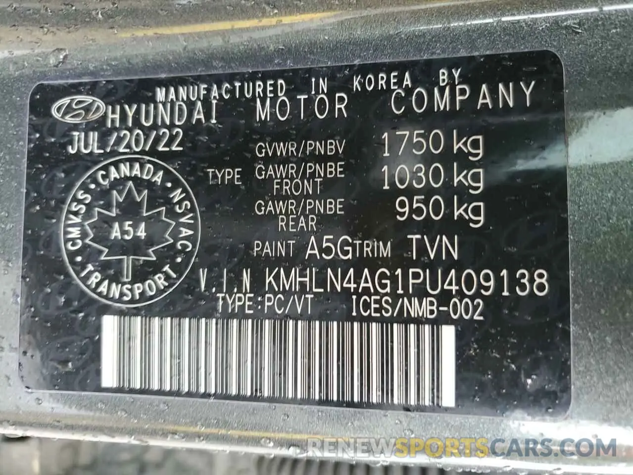13 fotografías del automóvil dañado KMHLN4AG1PU409138 HYUNDAI ELANTRA 2023