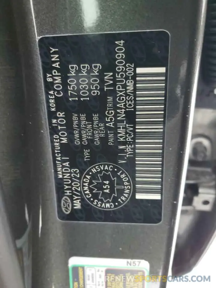 13 fotografías del automóvil dañado KMHLN4AGXPU590904 HYUNDAI ELANTRA 2023