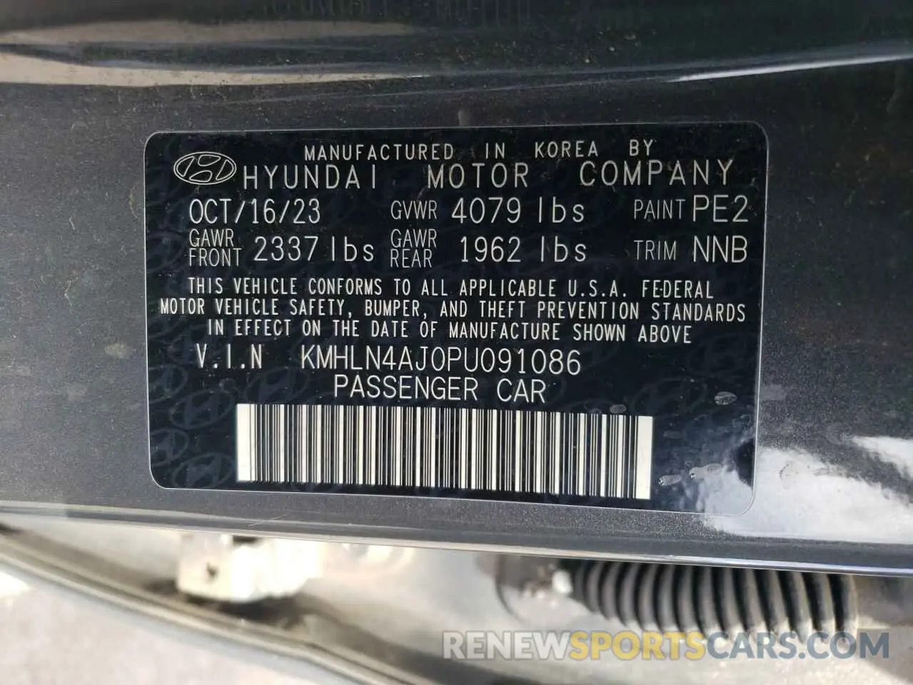 14 fotografías del automóvil dañado KMHLN4AJ0PU091086 HYUNDAI ELANTRA 2023