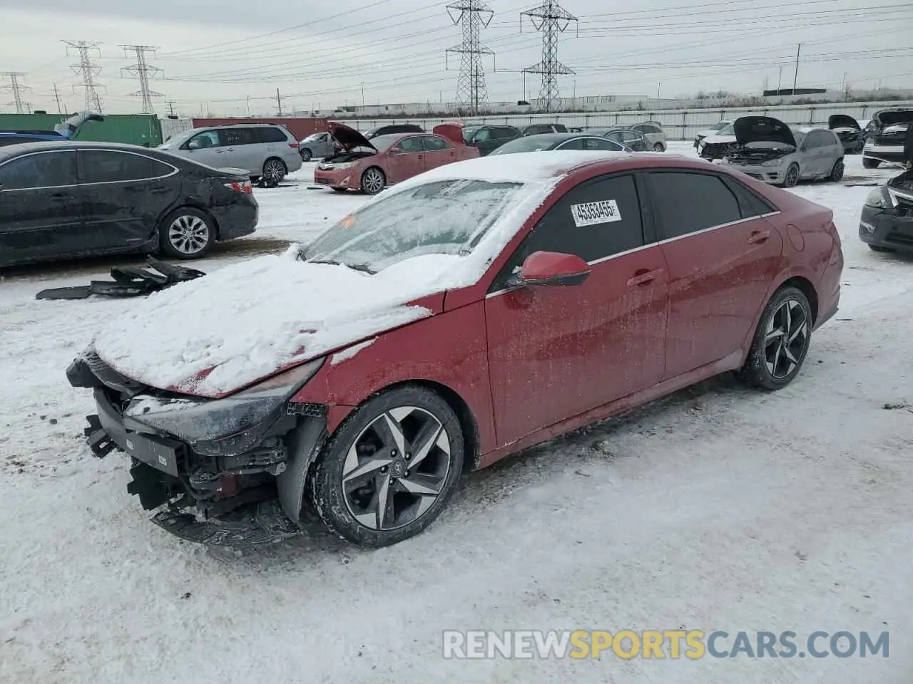 1 fotografías del automóvil dañado KMHLN4AJ5PU049268 HYUNDAI ELANTRA 2023