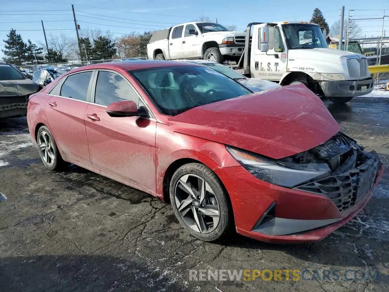 4 fotografías del automóvil dañado KMHLN4AJ5PU057533 HYUNDAI ELANTRA 2023