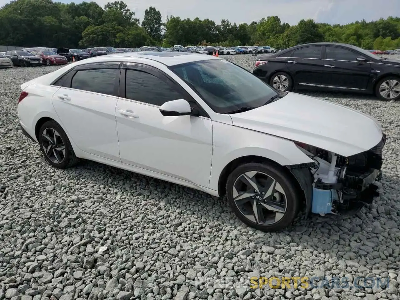4 fotografías del automóvil dañado KMHLN4AJ7PU086161 HYUNDAI ELANTRA 2023