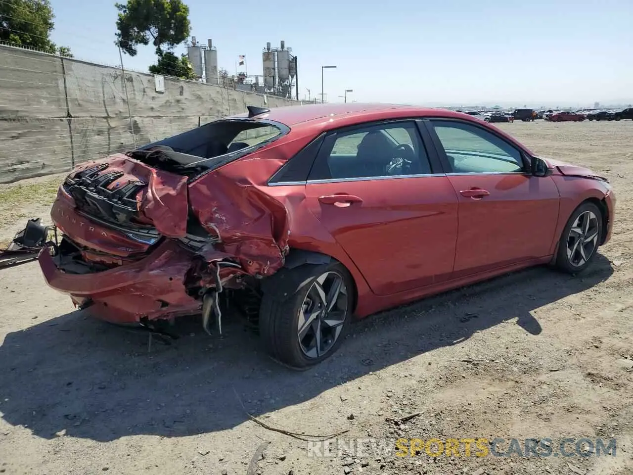 3 fotografías del automóvil dañado KMHLN4AJ8PU056912 HYUNDAI ELANTRA 2023