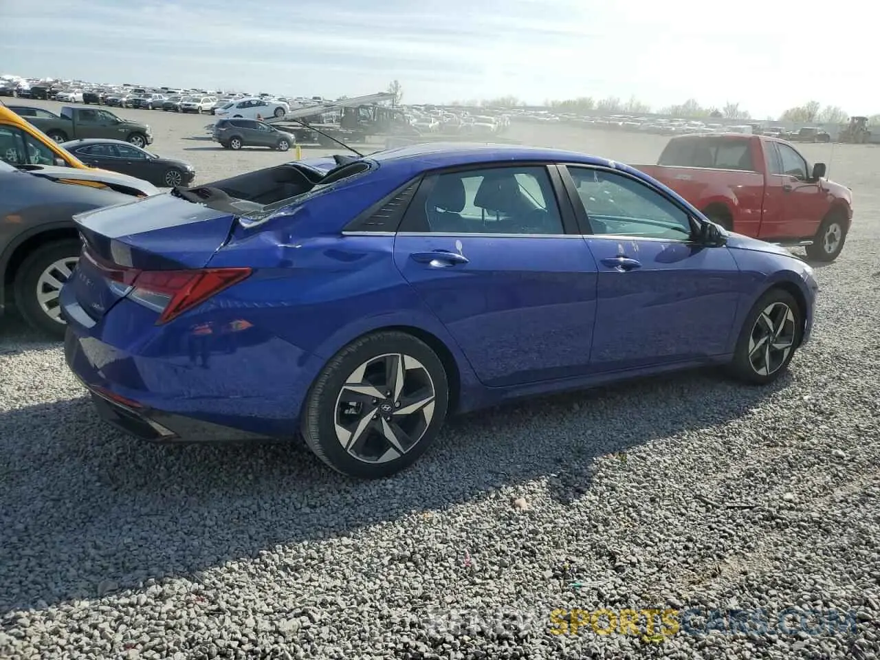3 fotografías del automóvil dañado KMHLP4AG1PU606580 HYUNDAI ELANTRA 2023