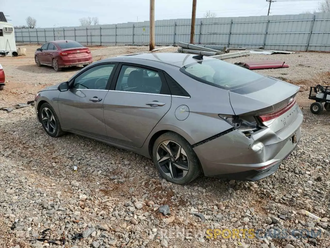2 fotografías del automóvil dañado KMHLP4AG3PU394491 HYUNDAI ELANTRA 2023