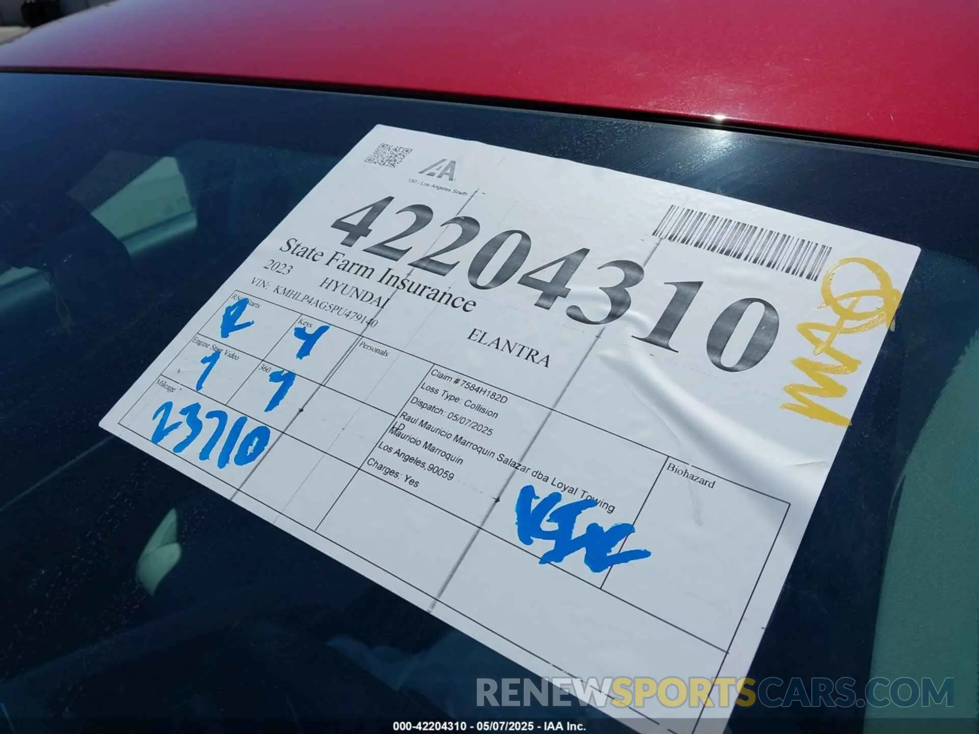18 fotografías del automóvil dañado KMHLP4AG5PU479140 HYUNDAI ELANTRA 2023