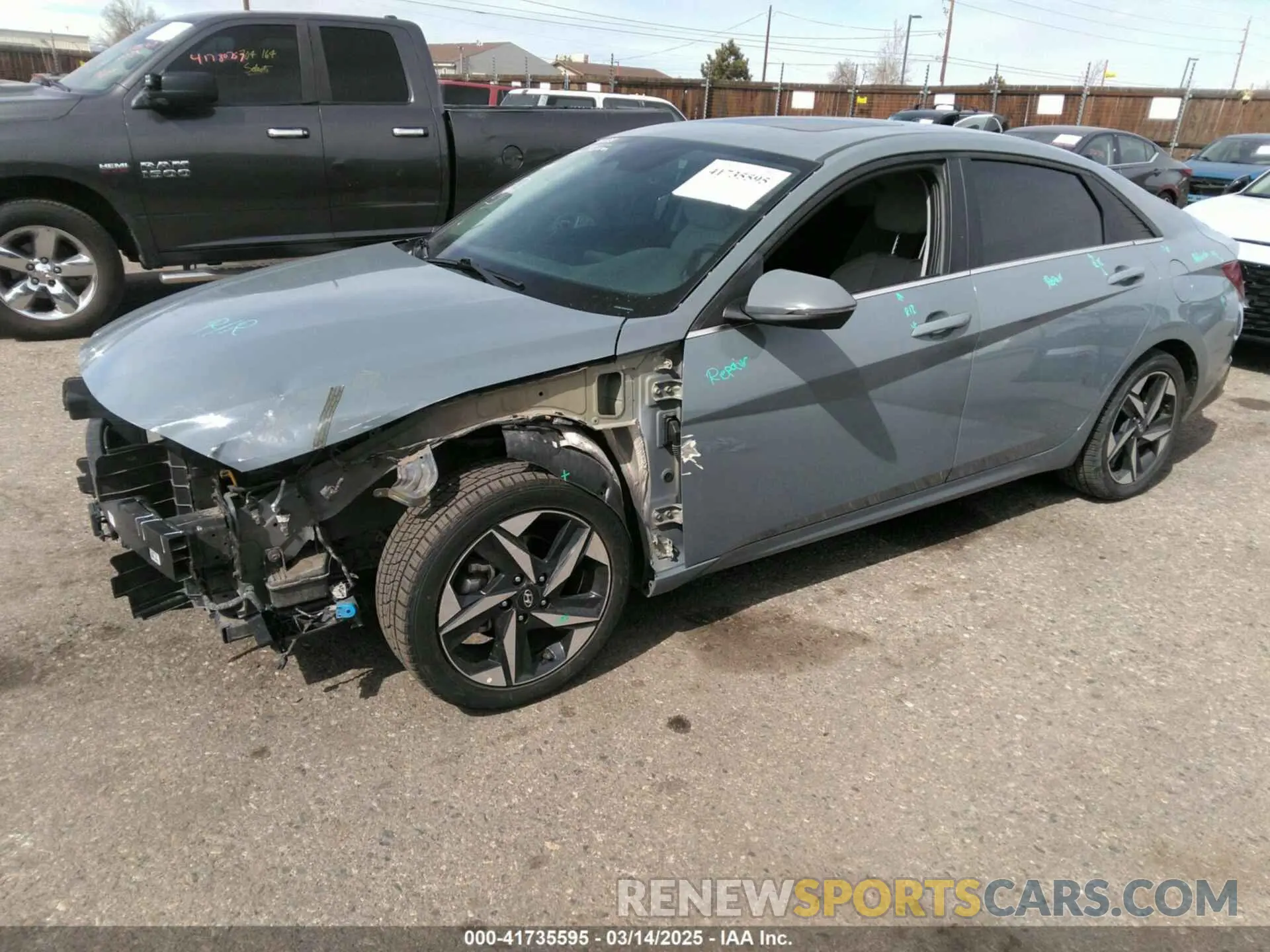 2 fotografías del automóvil dañado KMHLP4AG9PU454533 HYUNDAI ELANTRA 2023