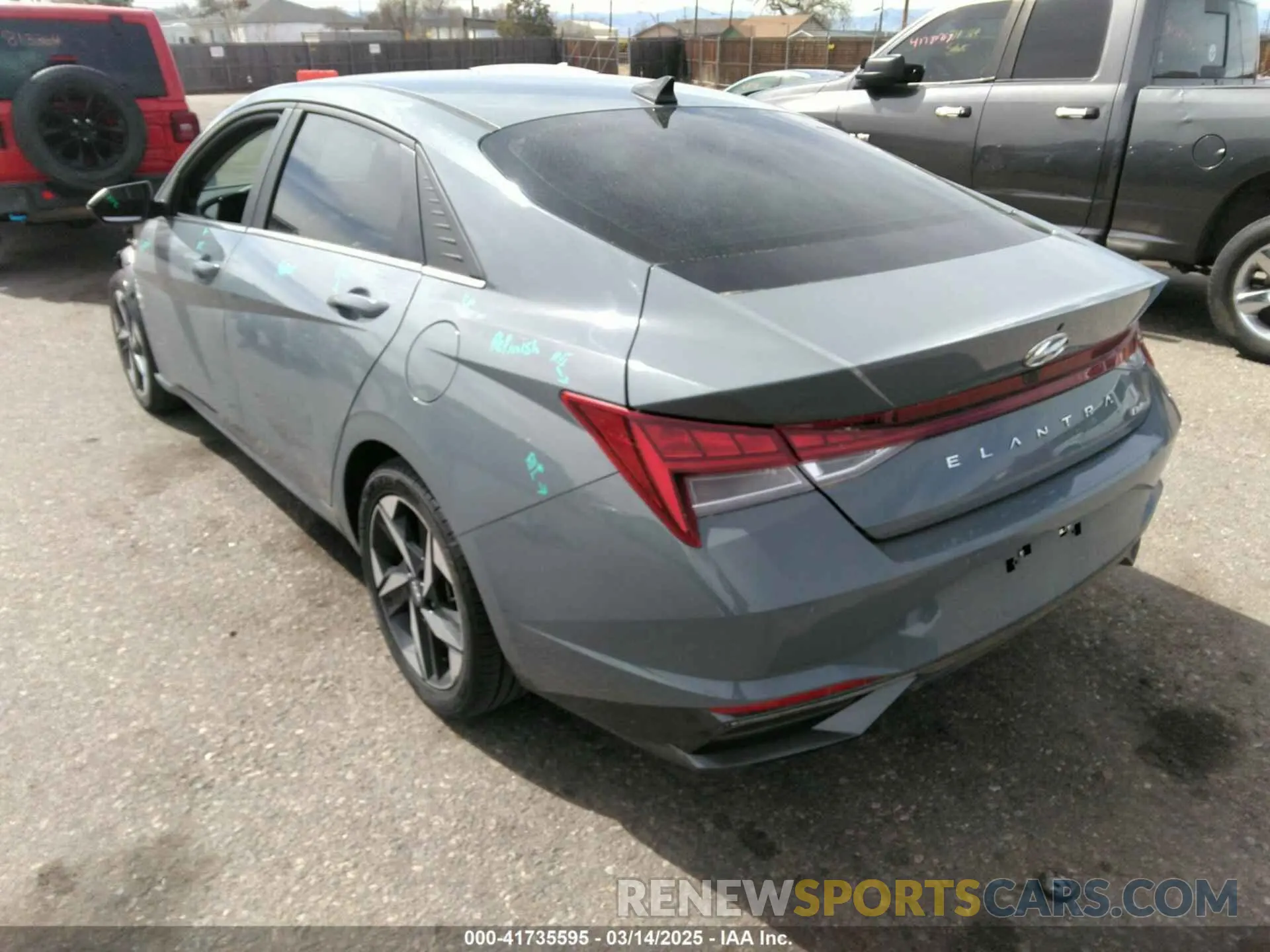 3 fotografías del automóvil dañado KMHLP4AG9PU454533 HYUNDAI ELANTRA 2023