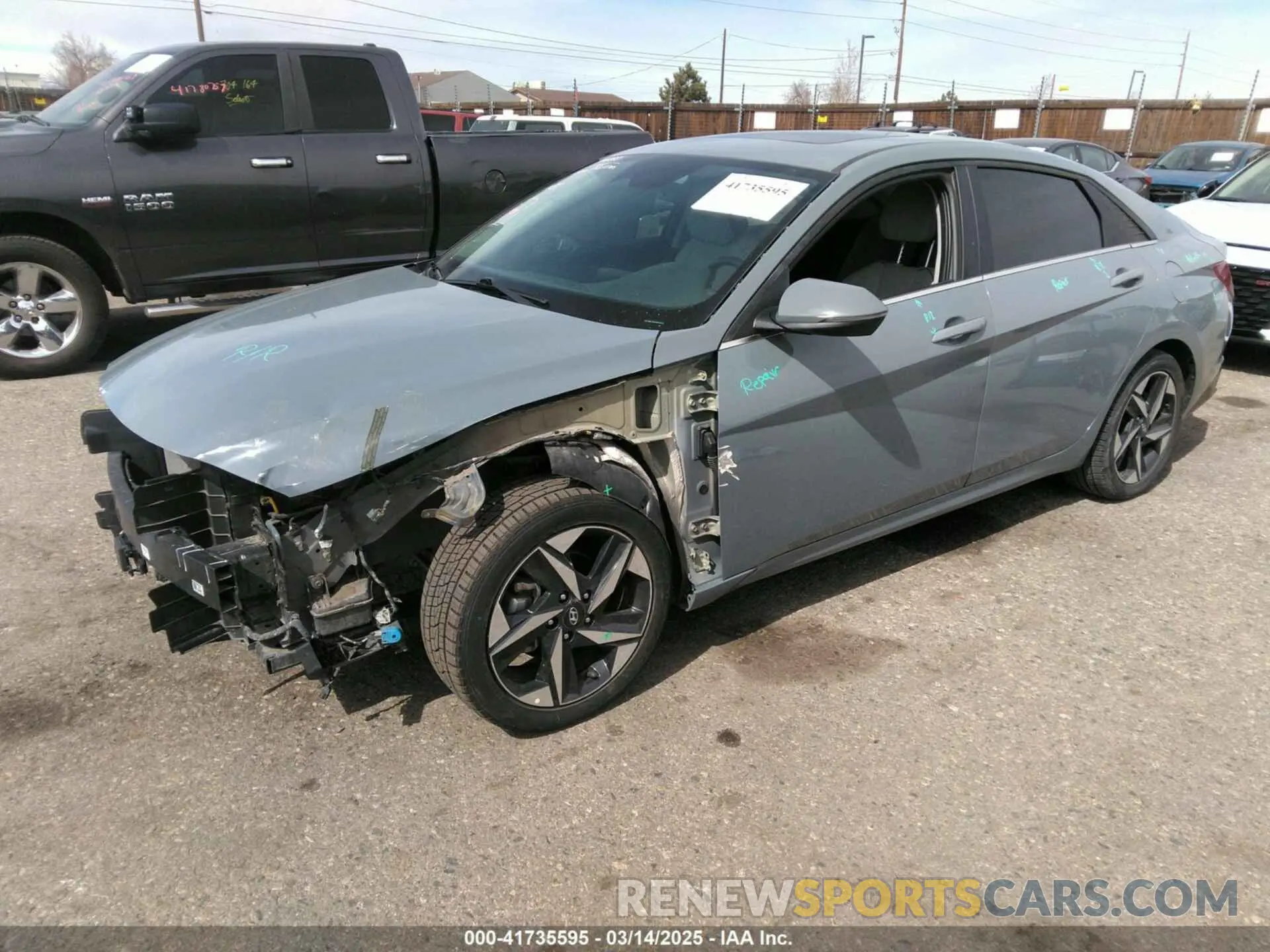 6 fotografías del automóvil dañado KMHLP4AG9PU454533 HYUNDAI ELANTRA 2023