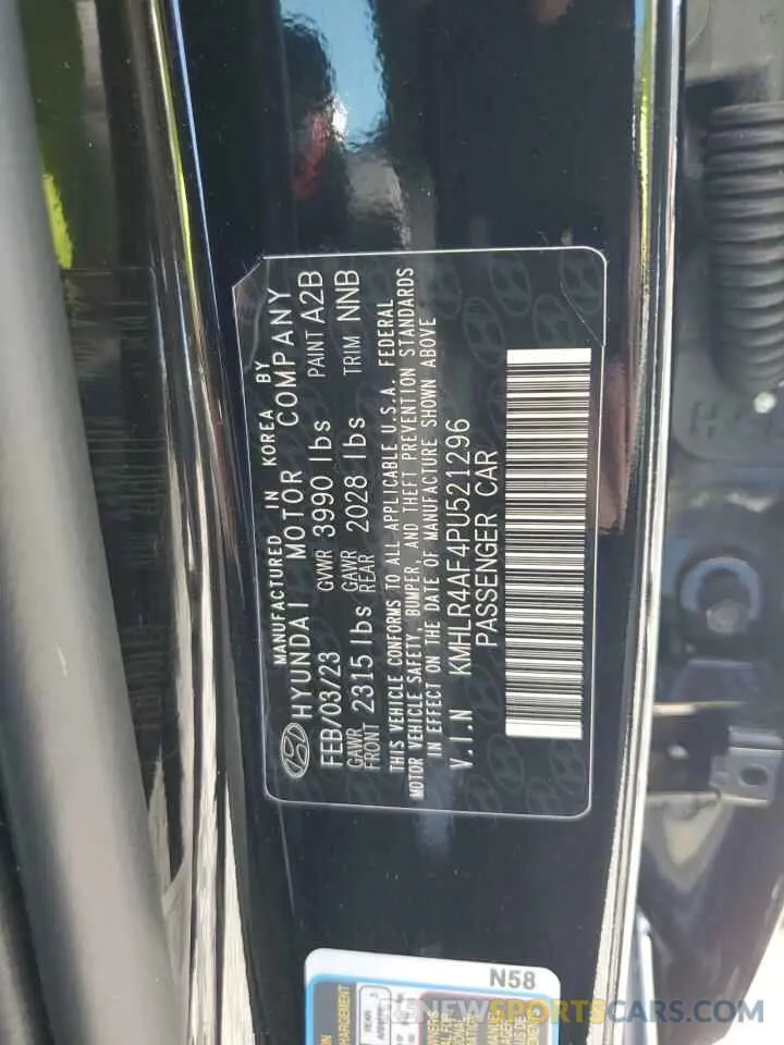 12 fotografías del automóvil dañado KMHLR4AF4PU521296 HYUNDAI ELANTRA 2023