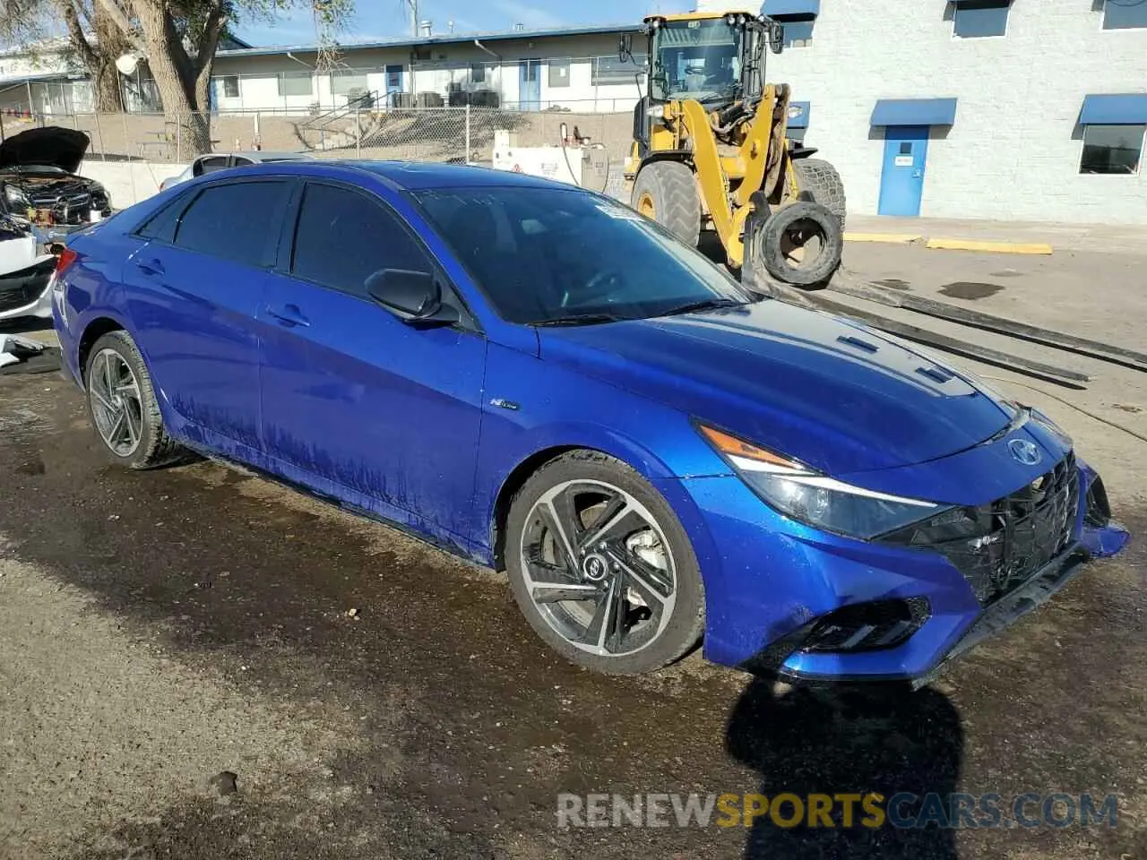 4 fotografías del automóvil dañado KMHLR4AF4PU538275 HYUNDAI ELANTRA 2023