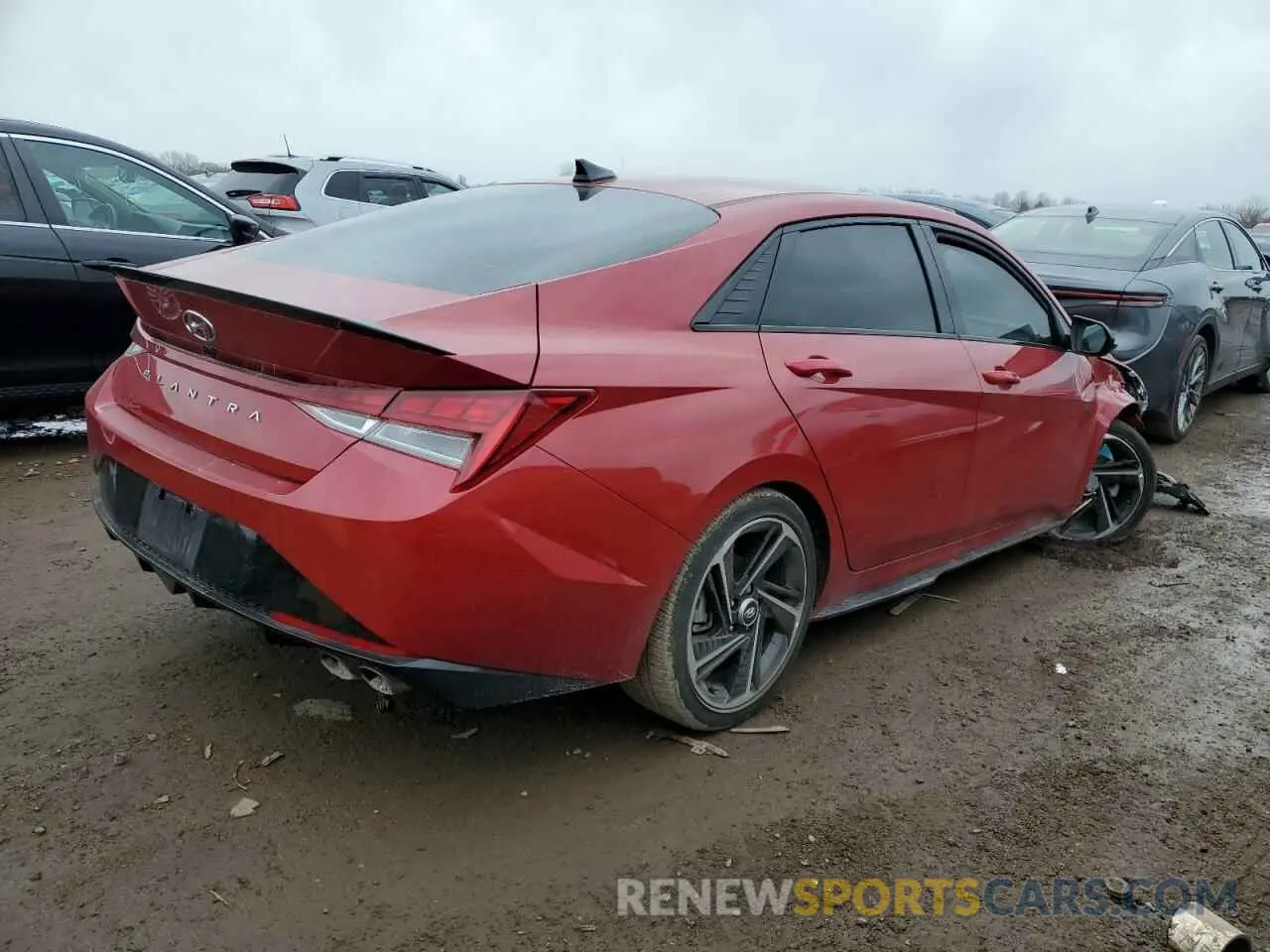 3 fotografías del automóvil dañado KMHLR4AF9PU498016 HYUNDAI ELANTRA 2023