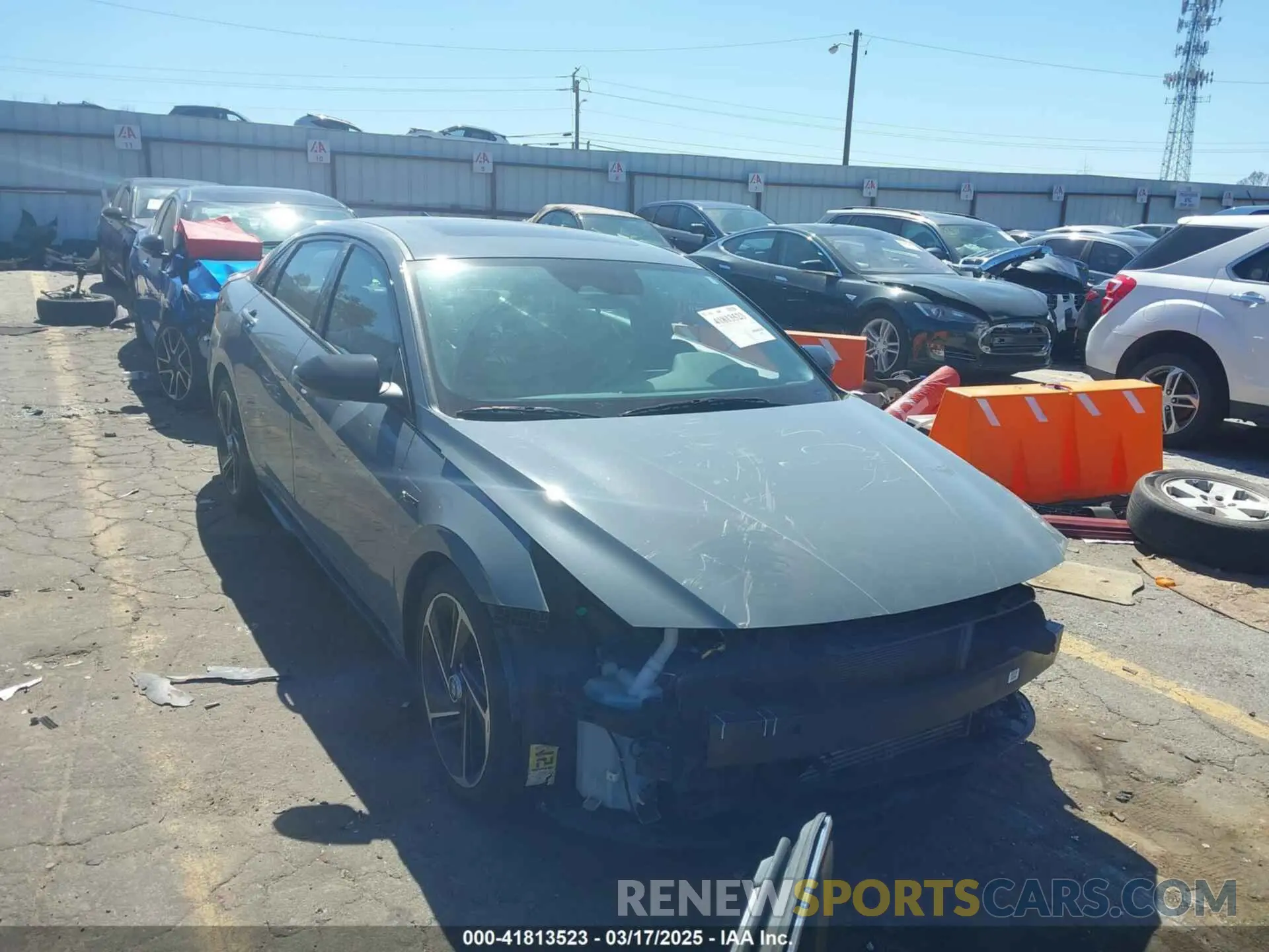 1 fotografías del automóvil dañado KMHLR4AFXPU375874 HYUNDAI ELANTRA 2023