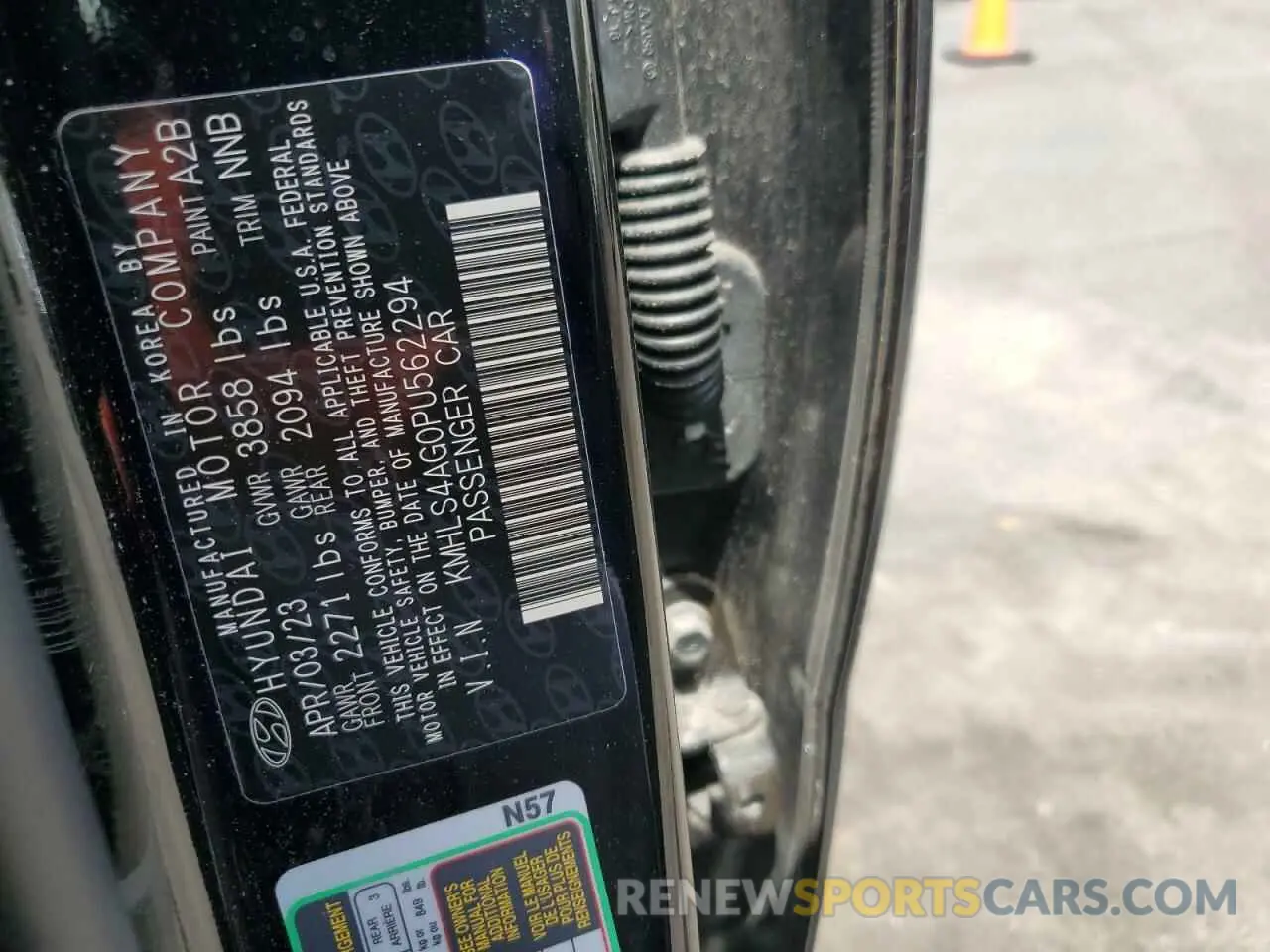 12 fotografías del automóvil dañado KMHLS4AG0PU562294 HYUNDAI ELANTRA 2023