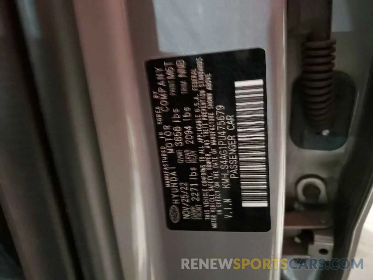 14 fotografías del automóvil dañado KMHLS4AG1PU475679 HYUNDAI ELANTRA 2023
