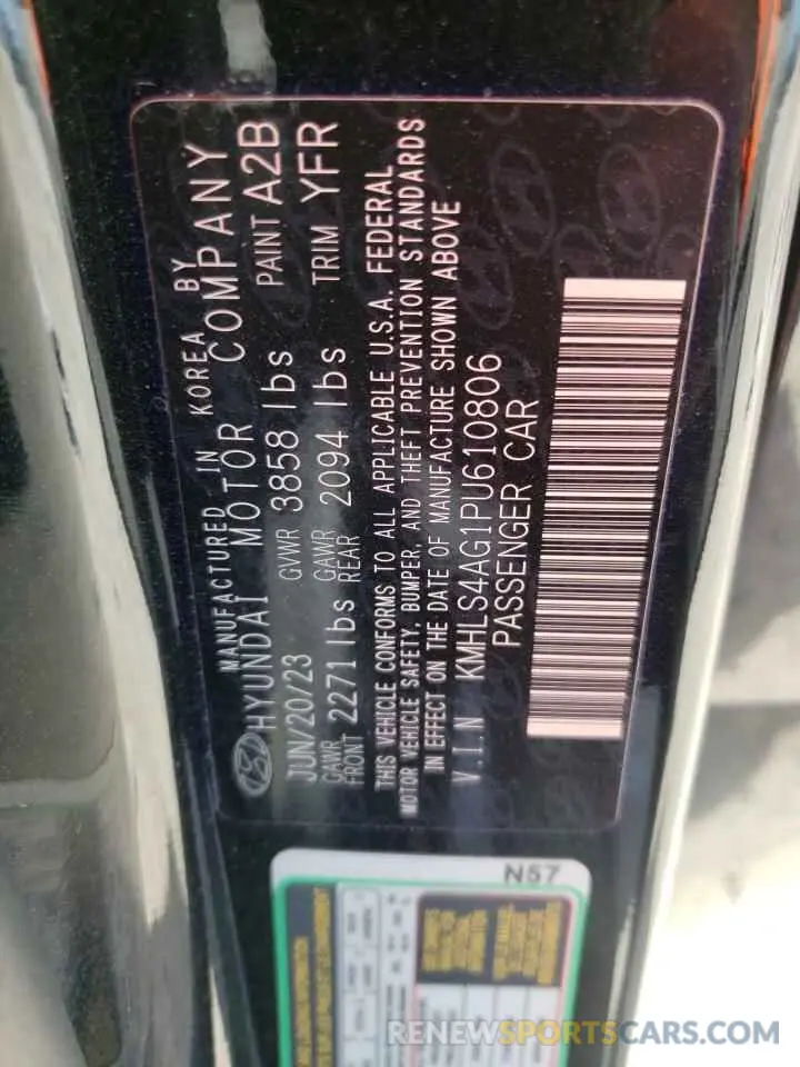 12 fotografías del automóvil dañado KMHLS4AG1PU610806 HYUNDAI ELANTRA 2023