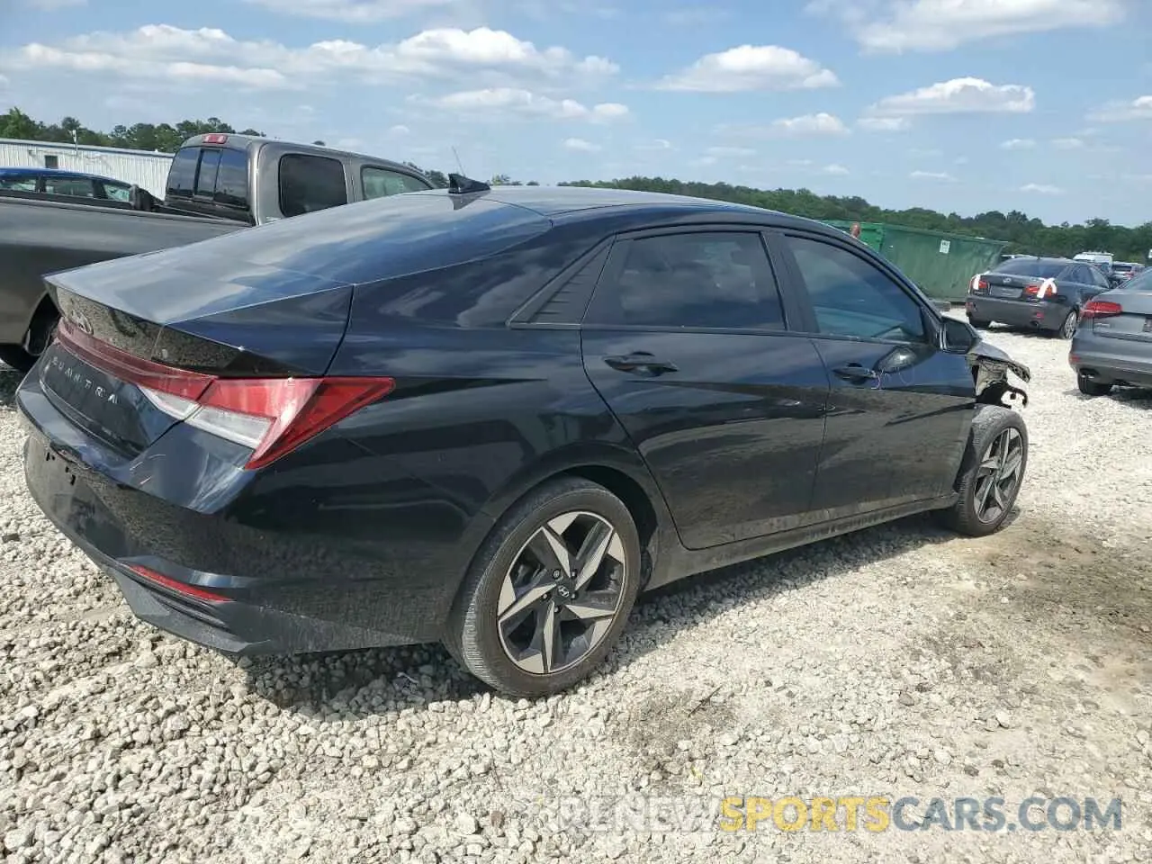 3 fotografías del automóvil dañado KMHLS4AG2PU524937 HYUNDAI ELANTRA 2023