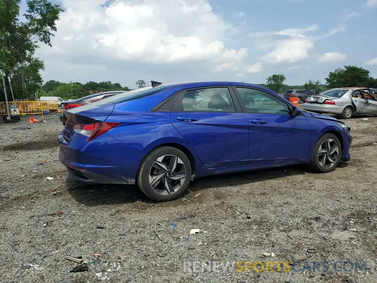3 fotografías del automóvil dañado KMHLS4AG3PU473092 HYUNDAI ELANTRA 2023