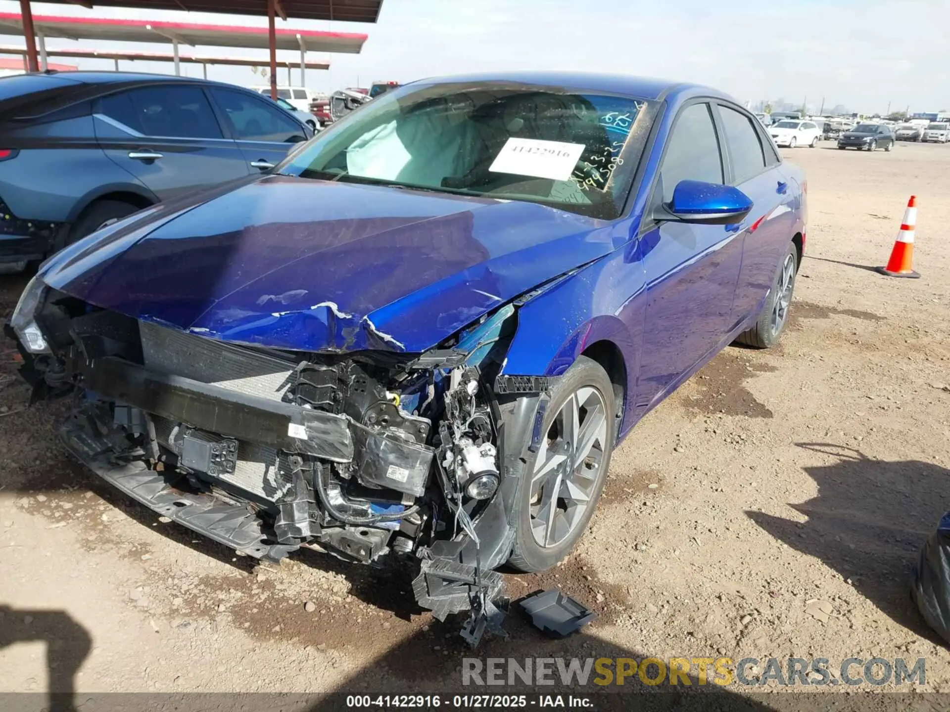 2 fotografías del automóvil dañado KMHLS4AG3PU494508 HYUNDAI ELANTRA 2023