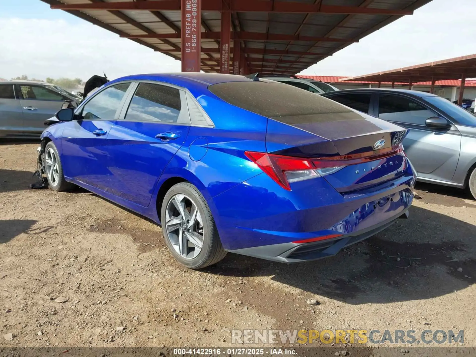 3 fotografías del automóvil dañado KMHLS4AG3PU494508 HYUNDAI ELANTRA 2023