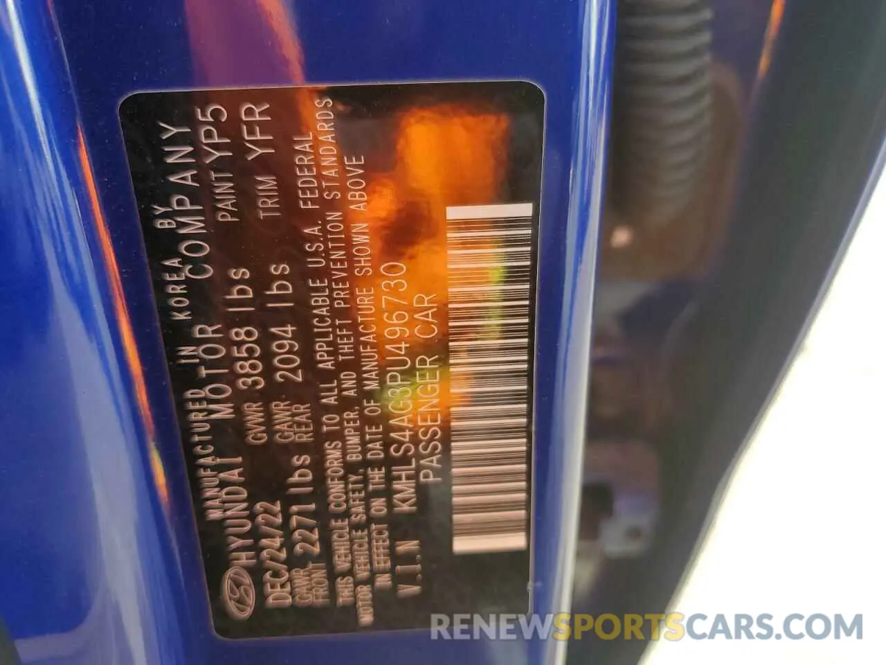 15 fotografías del automóvil dañado KMHLS4AG3PU496730 HYUNDAI ELANTRA 2023