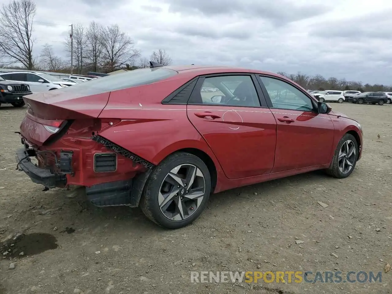 3 fotografías del automóvil dañado KMHLS4AG3PU565514 HYUNDAI ELANTRA 2023